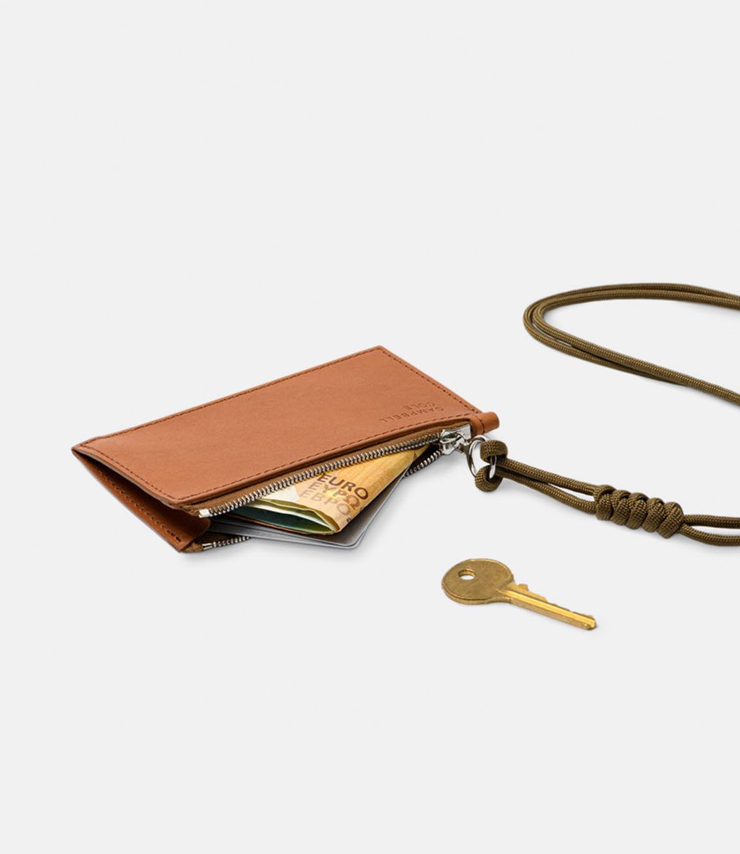 Campbell Cole Simple Coin Pouch Tan — кошелёк из кожи
