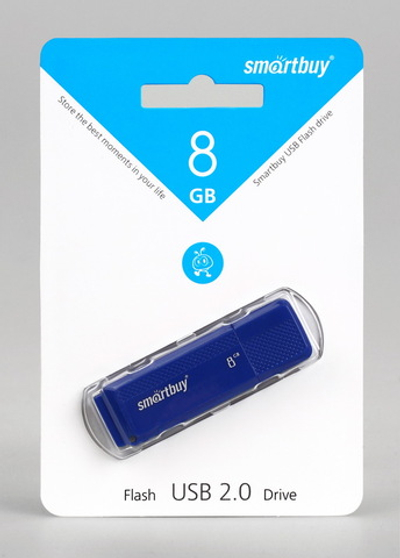 Флеш-накопитель 8 Gb Smartbuy Dock Blue