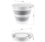 Ведро ФЛЕКС 10 л складное, носик для слива, отверстие для подвешивания, материал- полипропилен, ТЭП М2413