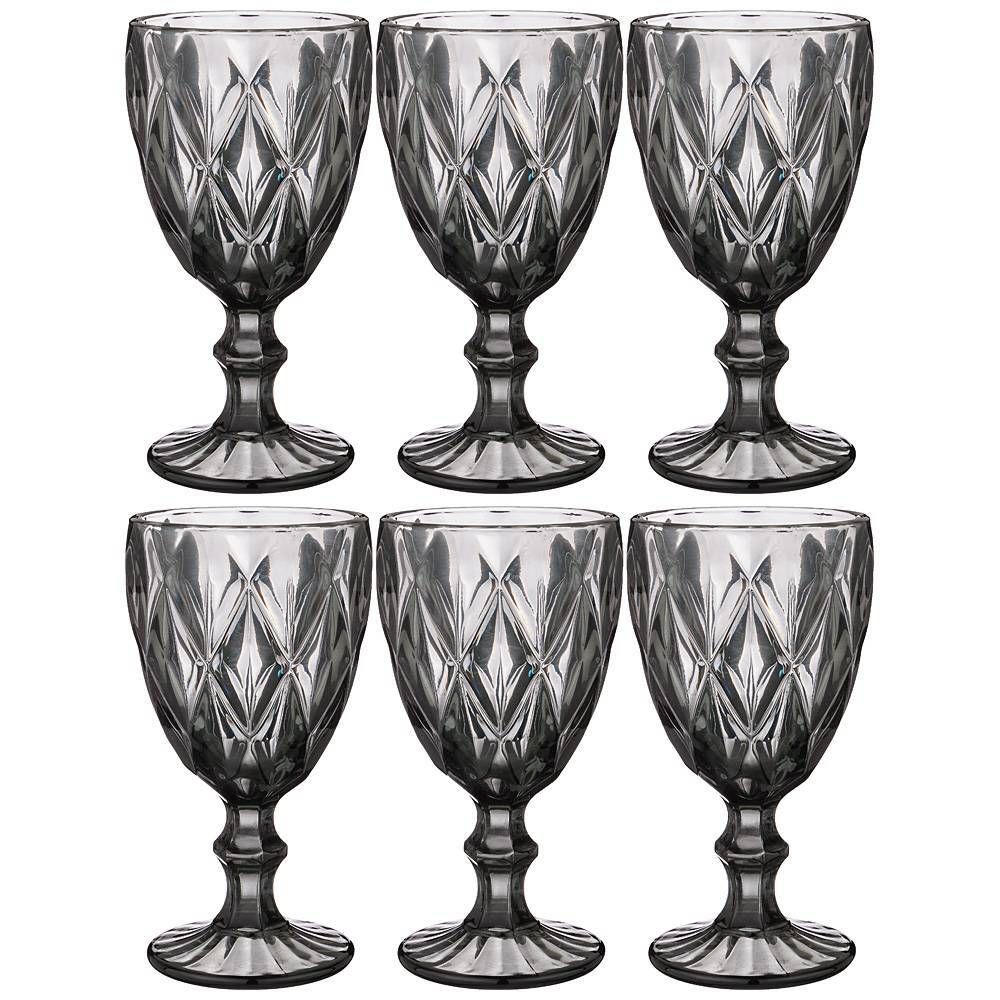 НАБОР БОКАЛОВ ДЛЯ ВИНА "РОМБО" 6ШТ. СЕРИЯ "MUZA COLOR" 320МЛ. / В=17 СМ. (КОР=4НАБ.)