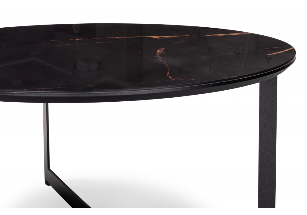 Журнальный стол Woodville Роб D-700 обсидиан, черный