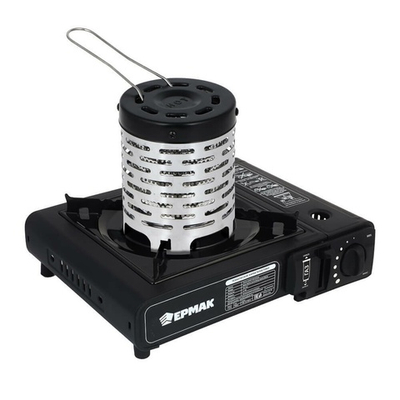 Плитка газовая с цанговым захватом, с переходником ЕРМАК, 34*26*9см