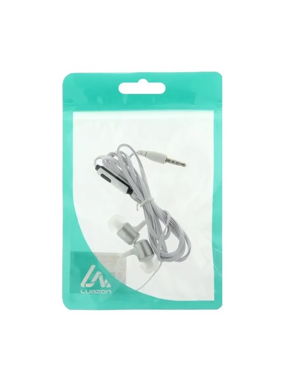 Наушники Luazon W-03, вакуумные, микрофон, плоский провод, ч