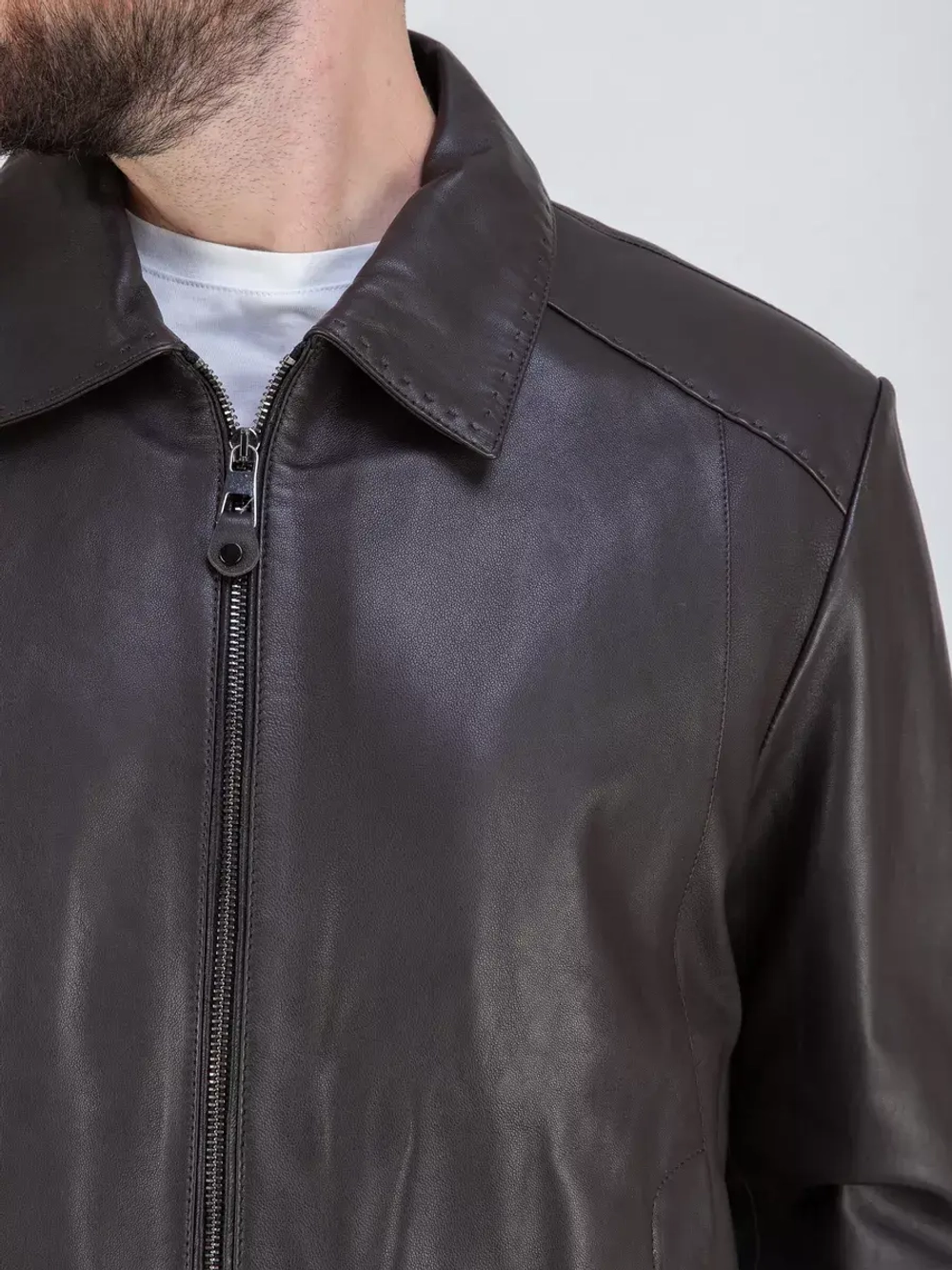 Куртка кожаная демисезонная Турция