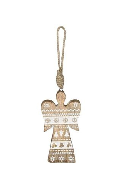 Декор подвесной "Ангел" орнамент 7,5x1,5x15см + 12см подвес