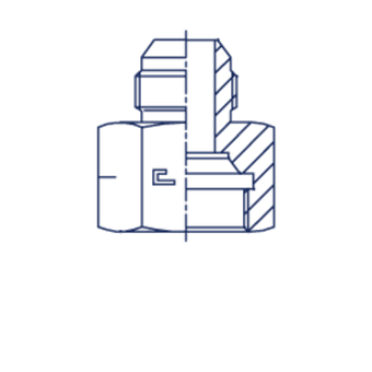 Соединение PS JIC 1.1/16 - JIC 7/16