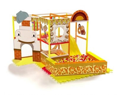 Детский игровой лабиринт «Печка» 12,25м² (3,5*3,5*2,5м)