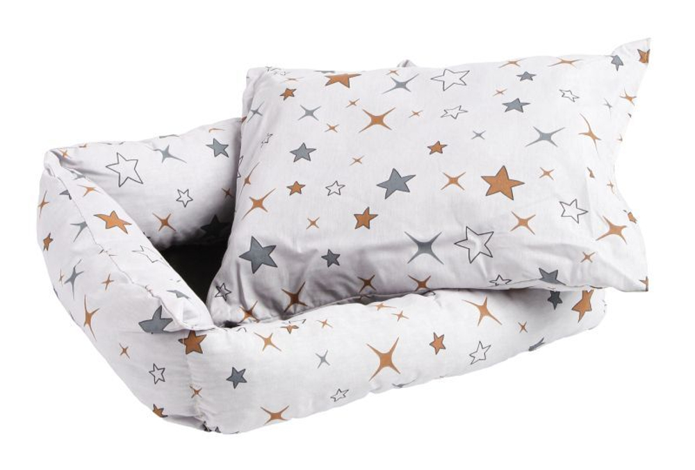 Моськи-Авоськи Лежанка СКАЗКА поплин M 58х46х16 ЗВЕЗДЫ