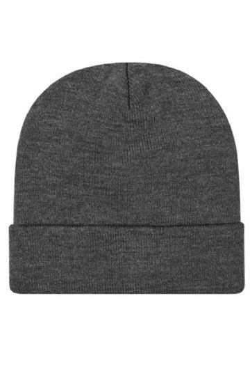 Шапка с подворотом серая