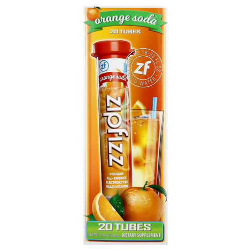 Zipfizz, смесь для энергетического напитка, апельсин с содовой, 20 тюбиков по 11 г (0,39 унции)