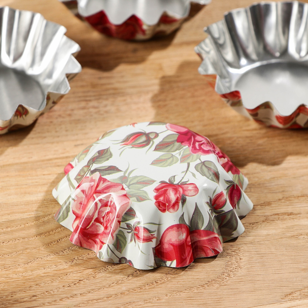 Набор форм для выпечки корзиночек, металл. 6 шт, 7х2 см