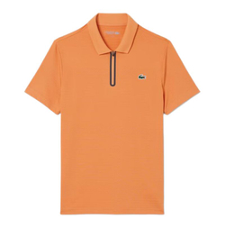 Мужское теннисное поло Lacoste Ultra Dry Stretch Jacquard Tennis - orange