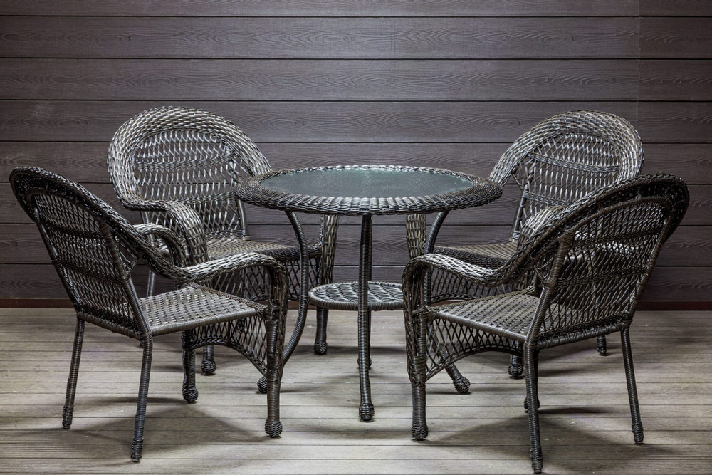 Садовый комплект из искусственного ротанга Мэдисон НЬЮ (Medison NEW) стол круглый D90 + 4 кресла без подушек