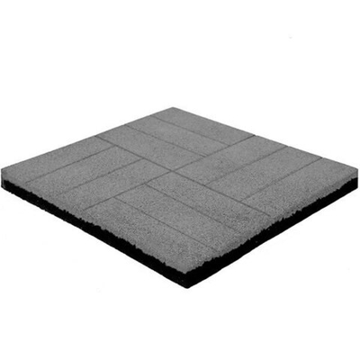 Резиновая плитка «Кирпич» 500х500x20 мм  Серая