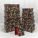 Коробка 34 х 26 х 15.3 см Набор 10 шт "Новый год" (Черный)