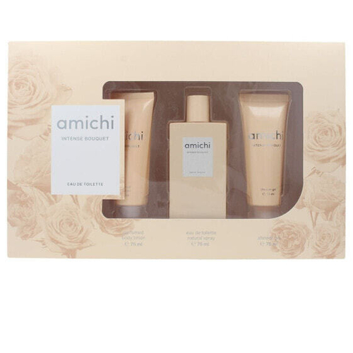 Женская парфюмерная композиция Amichi Intense Bouquet Lot 3 pz Eau de Toilette vaporizador 75 ml + gel ducha 75 ml + молочко для тела 75 ml