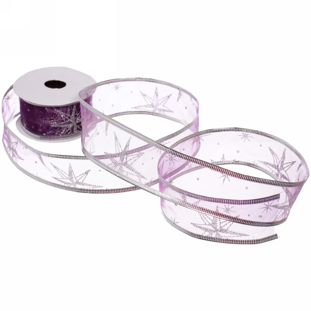 Лента для декорирования «Изящная» 4 см, 2,7 м, Фиолетовый (микс дизайнов)