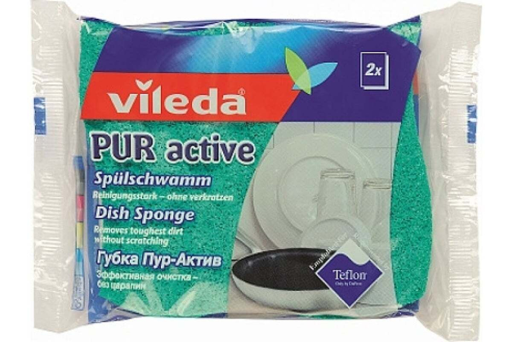 ГУБКА Д/ПОСУДЫ VILEDA PURACTIVE 2ШТ