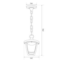 Садово-парковый светильник ЭРА «Марсель» ДСУ 07-8-001 белый 4-гранный подвесной IP44 светодиодный 8Вт 3000K | Садово-парковые светильники