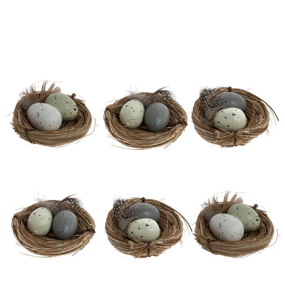 GAEM Набор из 6-ти изделий декоративных "Гнездо" (6*3), L17 W12 H3 см