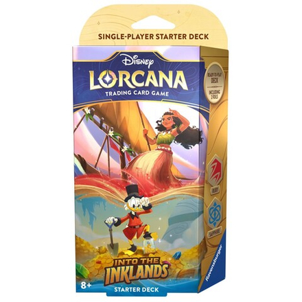 Ravensburger 98278 — Карточная игра Disney Lorcana Into the Inklands стартовая колода Ruby & Sapphire 60 карт