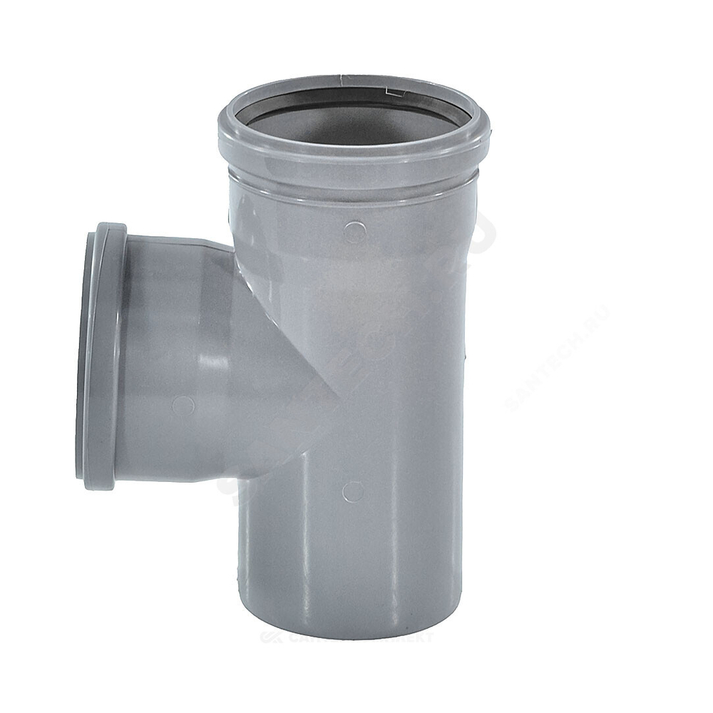 Тройник PP-H серый BASE Дн 40х40х87,5гр б/нап в/к VALFEX 24040040