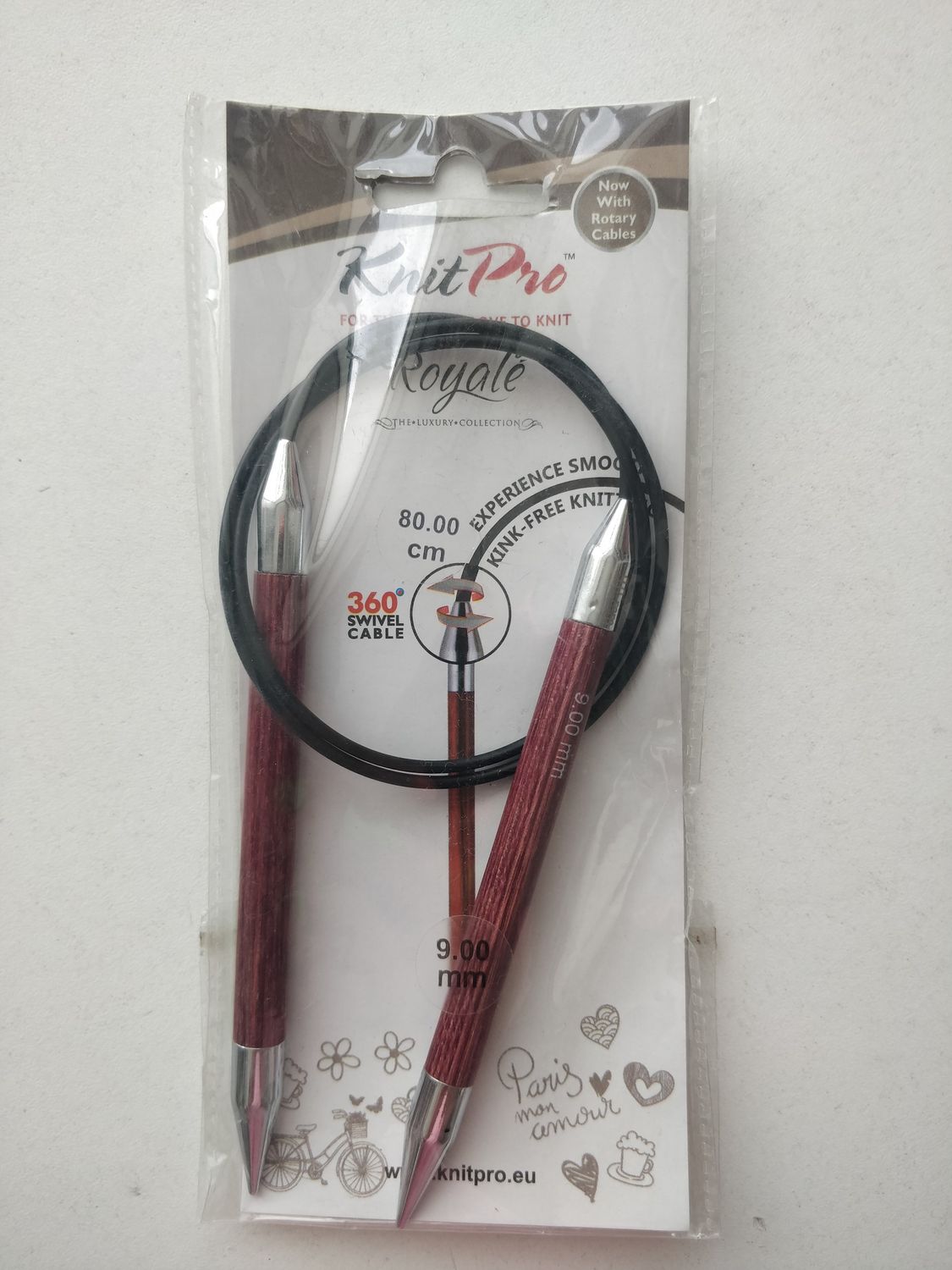 Спицы круговые Knit Pro Royale серия люкс, ламинированная береза, размеры в ассортименте