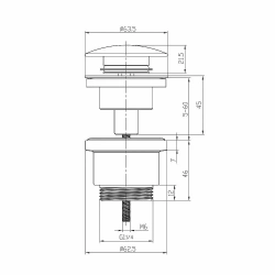 Донный клапан клик-клак LM8500G