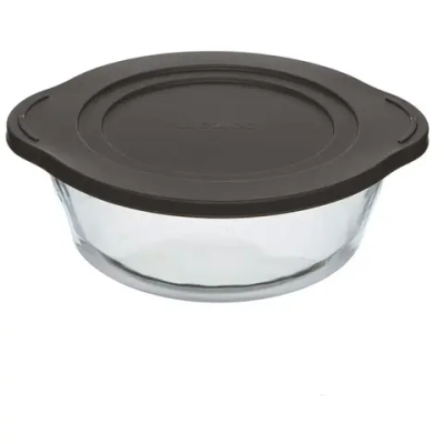 Кастрюля для запекания с пл. серой крышкой 2 л
