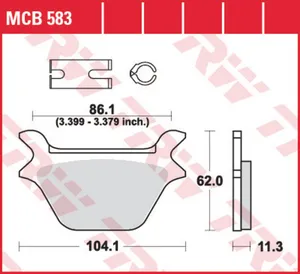 Колодки тормозные дисковые TRW MCB583