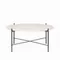 Кофейный стол Lacio Ø80х35 см, белое террацо