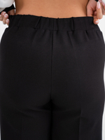 Брюки широкие с застроченной стрелкой чёрные Wide leg