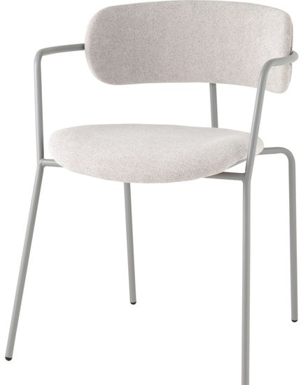 Стул Дженни букле светло-серый каркас серый муар