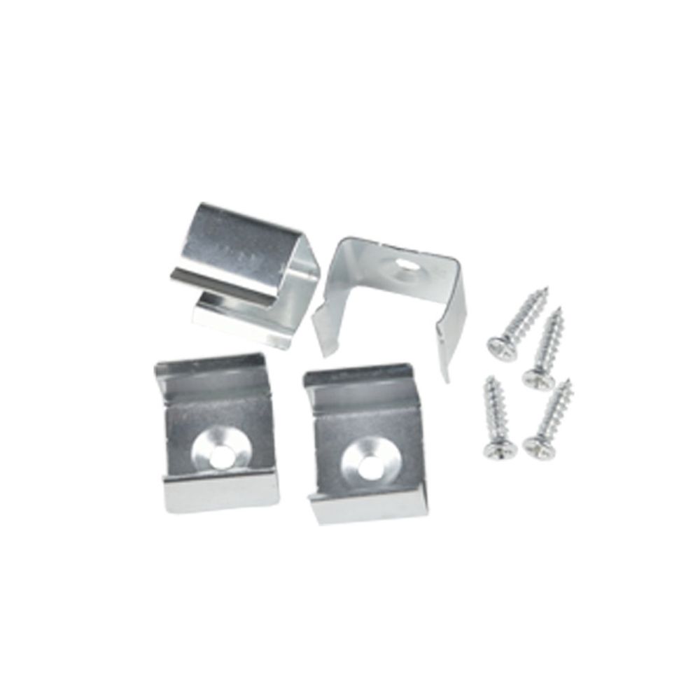 UFE-N10 SILVER B POLYBAG Набор аксессуаров для алюминиевого профиля. Заглушки (4 шт., пластик). Цвет серебро. ТМ Uniel