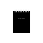 Блокнот МАЛЫЙ ФОРМАТ А7 75х105 мм, 40 л., гребень, картон, клетка, BRAUBERG "Minimal Classic"