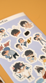 Набор из двух листов стикеров Here u are с акриловым брелком