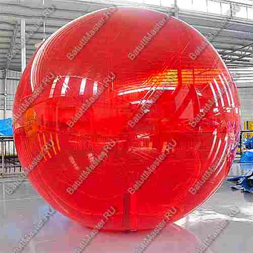 Аттракцион Водный шар ПВХ «Красный», 1,8*1,8*1,8 м