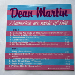 Винтажная виниловая пластинка LP Dean Martin, Memories Are Made Of This (Дания 1987)