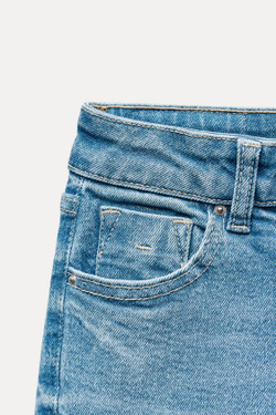 ZARA ДЖИНСЫ Z1975 FLARE С ВЫСОКОЙ ПОСАДКОЙ, ВЫЦВЕТШИЙ СИНИЙ