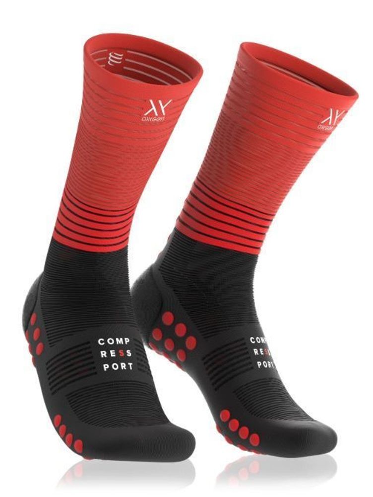 Носки компрессионные COMPRESSPORT MID COMPRESSION RED, размер 39-41