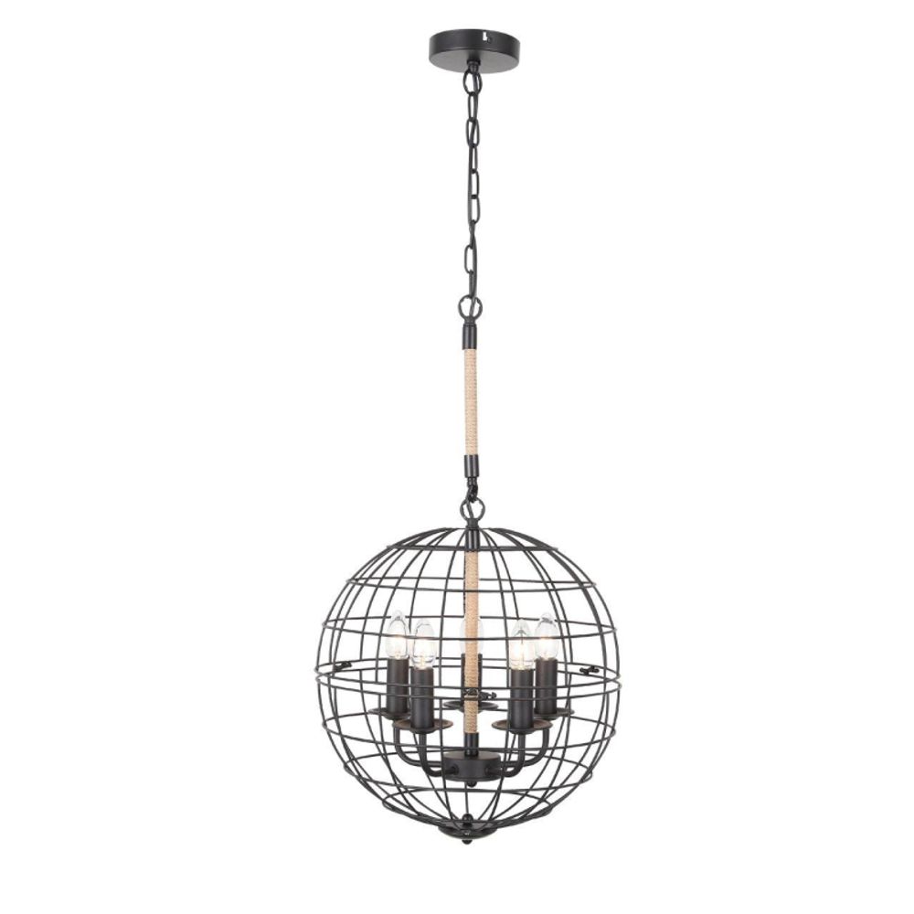 *SL191.403.05 Светильник подвесной ST-Luce Черный, Коричневый/Черный, Коричневый E14 5*40W