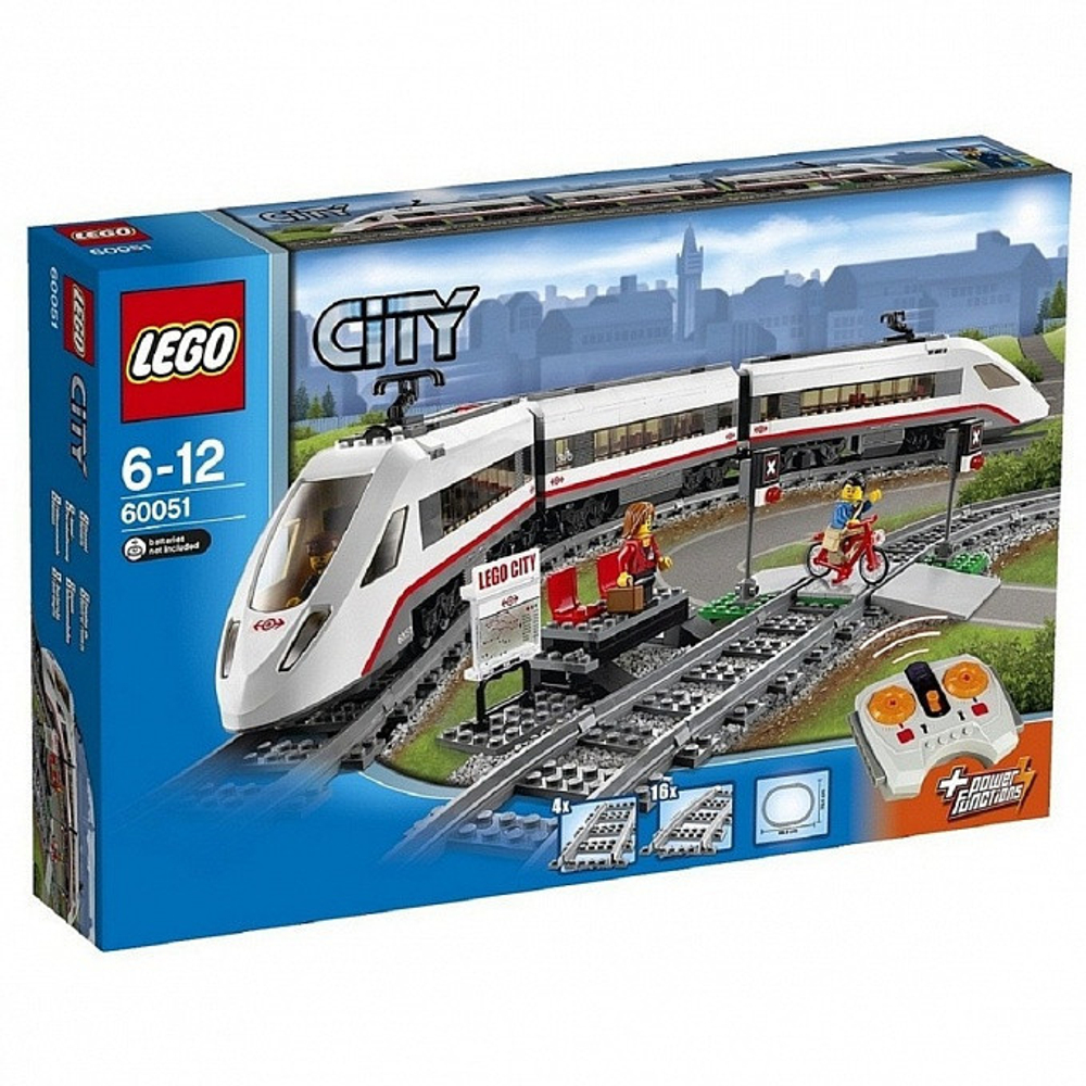 LEGO City: Скоростной пассажирский поезд 60051 — High-speed Passenger Train — Лего Сити Город