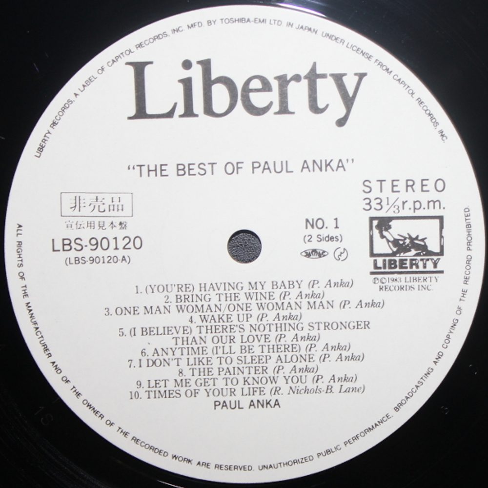 Paul Anka / The Best Of Paul Anka (LP)