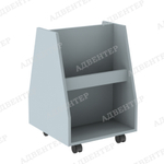 Книжная витрина на колёсах двусторонняя