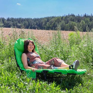 Шезлонг складной на мягкой основе (светло-зеленый) (1960х640х320мм, макс. нагрузка 200кг) Forsage F-FG-HY-8008LG