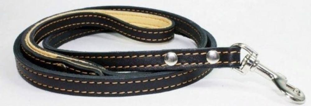 Поводок двойной с прошивкой ширина 25мм, длина 122см  (04821) черный