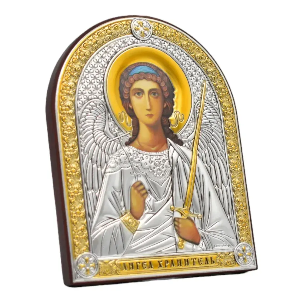 Ангел Хранитель. Икона в серебряном окладе. 