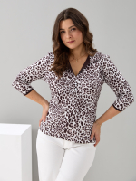 Блузка БЛ-015/молоко-леопард