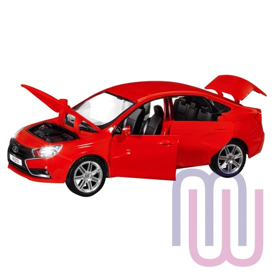 МОДЕЛЬ МАШИНЫ 1/24 LADA VESTA СЕДАН КРАСНЫЙ