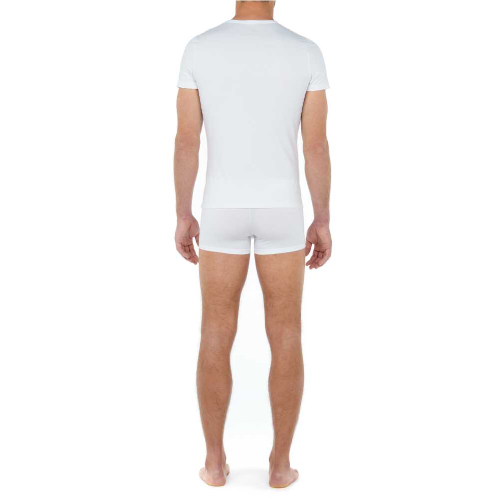 Мужская футболка белая HOM CLASSIC Tee-Shirt V Neck 400206_400003